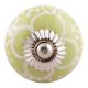Lime Green Floral Ceramic  Dresser Knobs Online